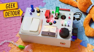 DIY Busy Board: Light Switch Box Toy for Toddlers - Sensory Box/Activity Board for kids