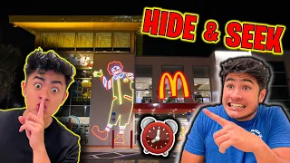 100 HOUR OVERNIGHT CHALLENGE IN WORLDS BIGGEST MCDONALDS *HIDE AND SEEK*