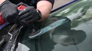 DIY Car Windshield Polishing Kit: Removing Wiper Blade Damage with an Electric Drill