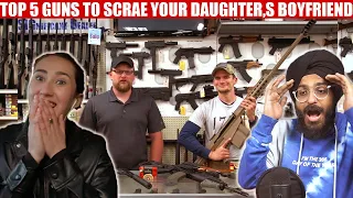 Indians React to Top 5 Guns To Scare Your Daughter's Boyfriend