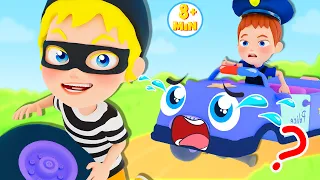 Where Is My Wheel? | Police Monster Truck + More Kids Songs and Nursery Rhymes