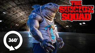 Suicide Squad 2021. King Shark attacks. 360° video 8k