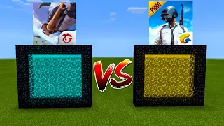 How to Make a PORTAL to FREE FIRE vs PUBG in Minecraft