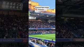 Arsenal fans mock Chelsea for empty seats at Stamford bridge