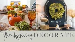 Cozy Decorate with Me! | Fall + Thanksgiving Tablescape Ideas 2021