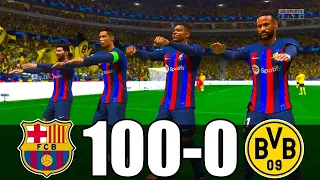 FIFA 23 | RONALDO, MESSI, MBAPPE, NEYMAR, ALL STARS | FC BARCELONA 100 - 0 BVB UCL FINAL