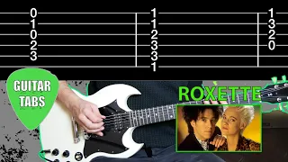 Roxette - It Must Have Been Love - How to play on Guitar (Tutorial with Tabs on Screen)