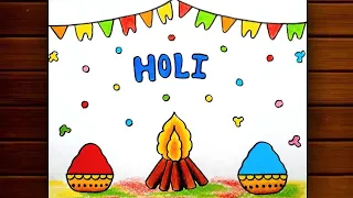 Happy Holi Special Drawing || Holi Festival ki Drawing || How to Draw Festival Step By Step..