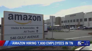 Amazon hiring 7,600 employees in TN