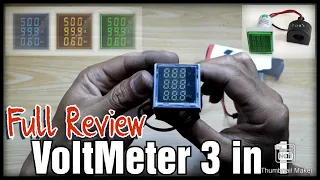 Full Review Voltmeter 3 in 1 Volt, ampere, Hz kolaborasi Dimmer AC 4000 Watt