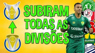 6 TIMES que SUBIRAM TODAS AS DIVISÕES do Brasileirão! (Serie D até a Série A) ⬆️✅