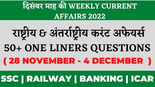 Weekly Current Affairs Today | 4 December Current Affairs Today | Daily Current Affairs | 4 Dec