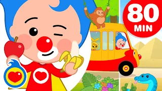 Plim Plim's BEST Sing-Along-Songs For Kids (Apples and Bananas + More!) ♫ Plim Plim (+ 80 Min)