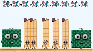 Numberblocks 20 in addition count and times in 3 stage