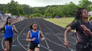 GIRLS 100M DASH PORTSMOUTH MIDDLE SCHOOL TRACK