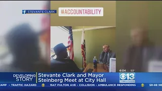 Stevante Clark, Brother Of Stephon Clark, Meets With Mayor Steinberg