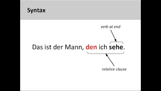 German relative pronouns and clauses