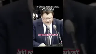 Franz Josef Strauß - Es wurde 1984 ERKLÄRT - Robert Habeck, HÖREN SIE ZU?! - Eure Meinung? WTF / OMG