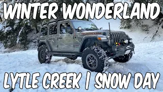 LYTLE CREEK WINTER WONDERLAND. A LOT OF FRESH SNOW 2/7/2024