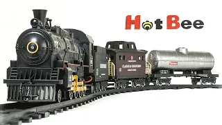 Hot Bee Steam Freight Battery-Powered Remote Control Train Set Unboxing & Testing