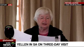 US Treasury Secretary Janet Yellen is in South Africa for a three-day visit