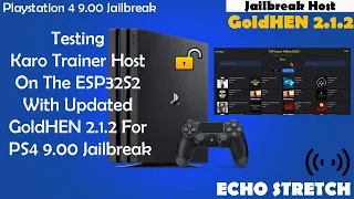 Testing Karo Trainer Host On The ESP32-S2 With Updated GoldHEN 2.1.2 For PS4 9.00 Jailbreak