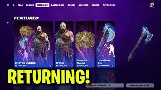 LEVIATHAN AXE CONFIRMED RETURN DATE in FORTNITE ITEM SHOP! (Leviathan Axe Pickaxe Returning)