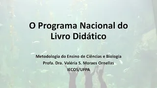 O Plano Nacional do Livro Didático