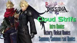 DFFNT CLOUD STRIFE Into/Outro/Summon quotes