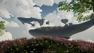 Unreal Engine Flying Whales Landscape