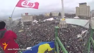"Марш мільйонів" 8 грудня 2013. Відео "Радіо Свобода" з висоти "йолки".