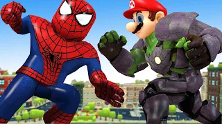 Good Nick Transform Spider Man vs Team Giant Mario Rescue Son Nick - Scary Teacher 3D Happy Ending