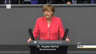 Rede von Angela Merkel im Deutschen Bundestag zu den Stabilitätshilfen für Griechenland