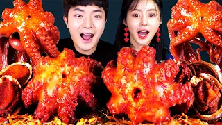 MUKBANG ASMRㅣ매콤한 문어 전복찜 먹방!🐙Spicy Octopus Abalone Korean Seafood 후니 Hoony 아라 Ara Real Eating Sound