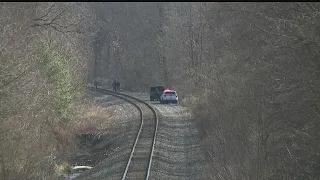 Local police pursuit ends on railroad tracks