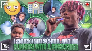 I Snuck Into School And Hit Blinkers With A Subscriber Almost Got Caught Up Did The Dash😱🍃🤣🚗 🏫