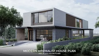 5-Bedroom Modern Minimalist House Plan | 4,000 sq ft | 5-Beds 3.5-Baths