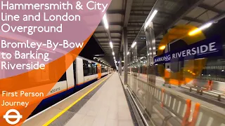 London Underground & Overground First Person Journey - Bromley-by-Bow to Barking Riverside