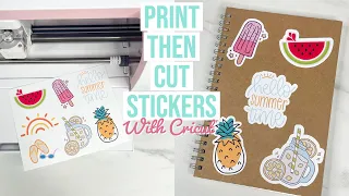 HOW TO MAKE PRINT THEN CUT STICKERS WITH CRICUT