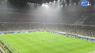 Inter - Milan 5-1 - rigore chalanoglu e bolgia con coro per lui