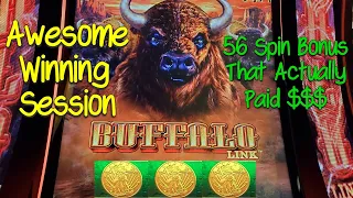 Winning Big on Buffalo Link Slot | Las Vegas Slots | Vegas 2023 | Live Slot Play