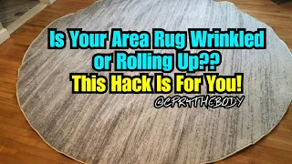 How To Get Your New Area Rugs To Lay Flat..Frugal Hack (REQUESTED)