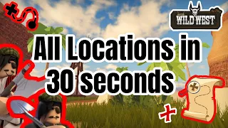 All The 35 Locations of the Treasure Hunt in under 30 seconds │ The Wild West #thewildwest #roblox