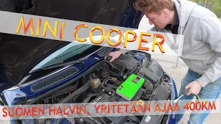 Mini Cooper - Osa #1 - Huutokauppalöytö vikatilassa hinausfirman pihassa.Yritetään ajaa 400km kotiin