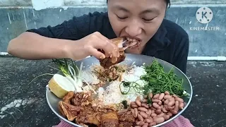 Pork delicious curry with kholar Alongpi naga mukbang