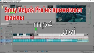 Sony Vegas Pro не принимает файлы формата mp4 avi