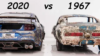 Restoration Abandoned Ford Mustang Shelby GT500 - New vs Old Model Muscle Cars