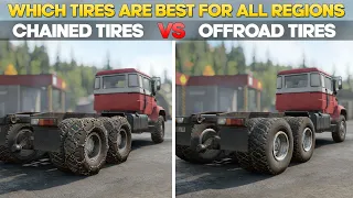 Chained Tires VS Off-road Tires in SnowRunner Which Tires are Best For All Regions