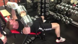 60 kg incline dumbbell press - Personal training in Nottingham