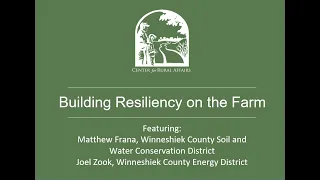 Building Resiliency on the Farm